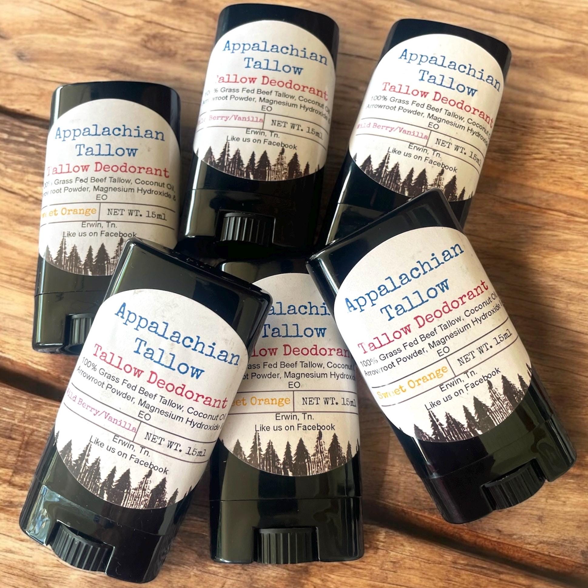 Travel / Try-Me Natural Grass-Fed Beef Tallow Deodorant (15 ml) – Sensitive Skin, Aluminum-Free, Handmade Small Batch