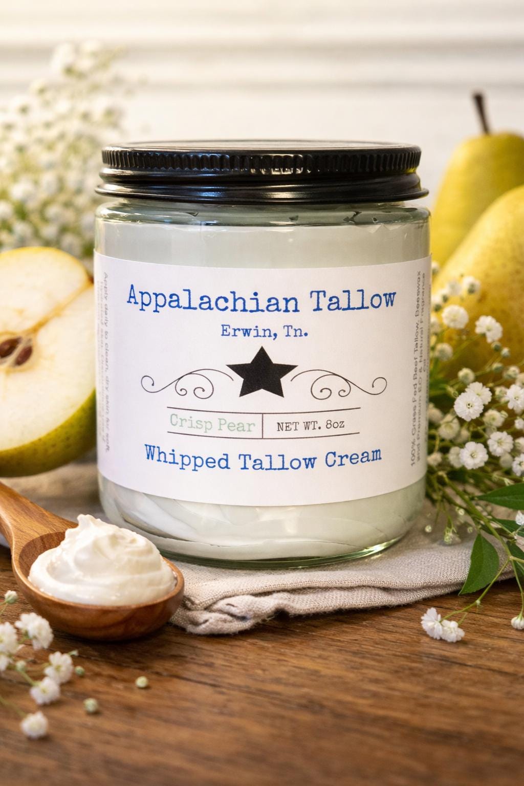 Grass-Fed Beef Tallow Whipped Face/Body Cream - 15 different scents to choose from!