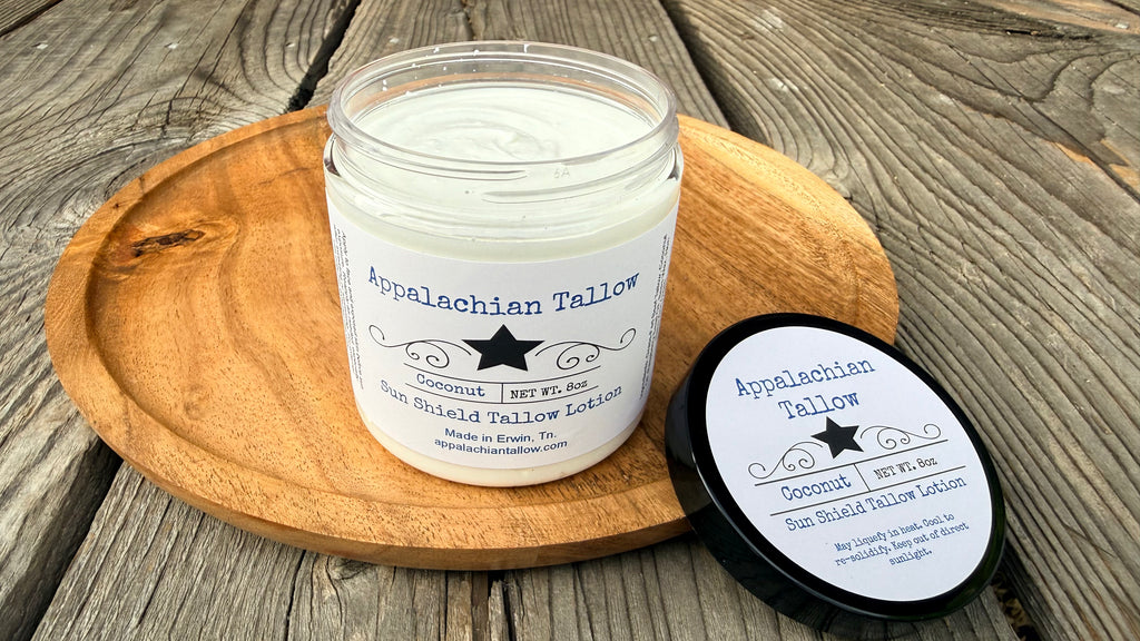 Appalachian Tallow Sun Shield Tallow Mineral Lotion — lifestyle application shot