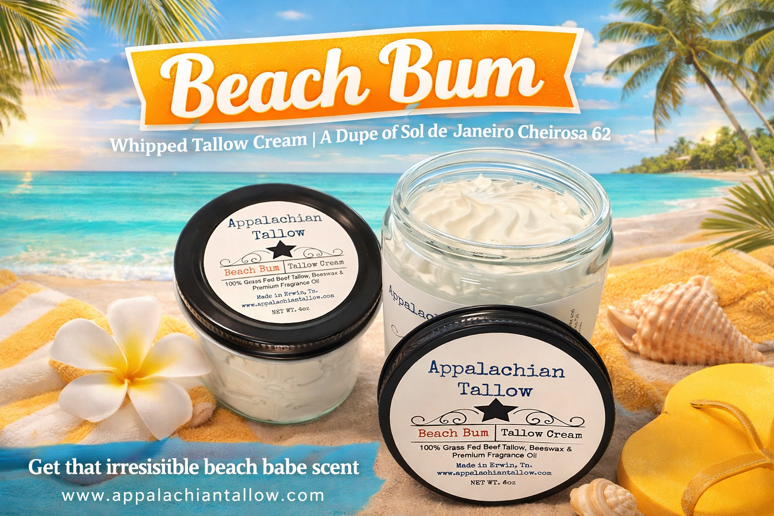 Grass-Fed Beef Tallow Whipped Face/Body Cream - 15 different scents to choose from!